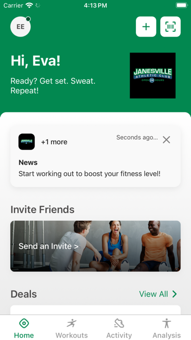 Janesville Athletic Club Screenshot