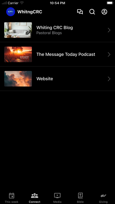 WhitingCRC app screenshot 2