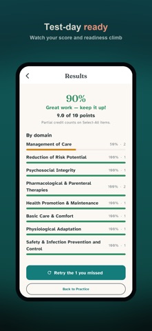 NCLEX Coach: RN Exam Prep iPhone screenshot