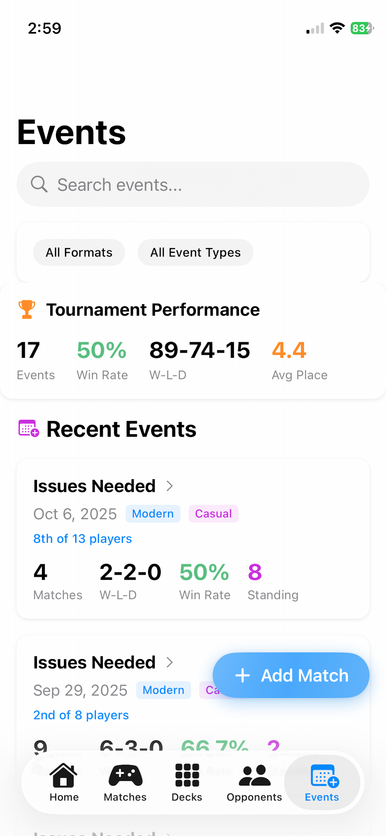 MTG Match Tracker