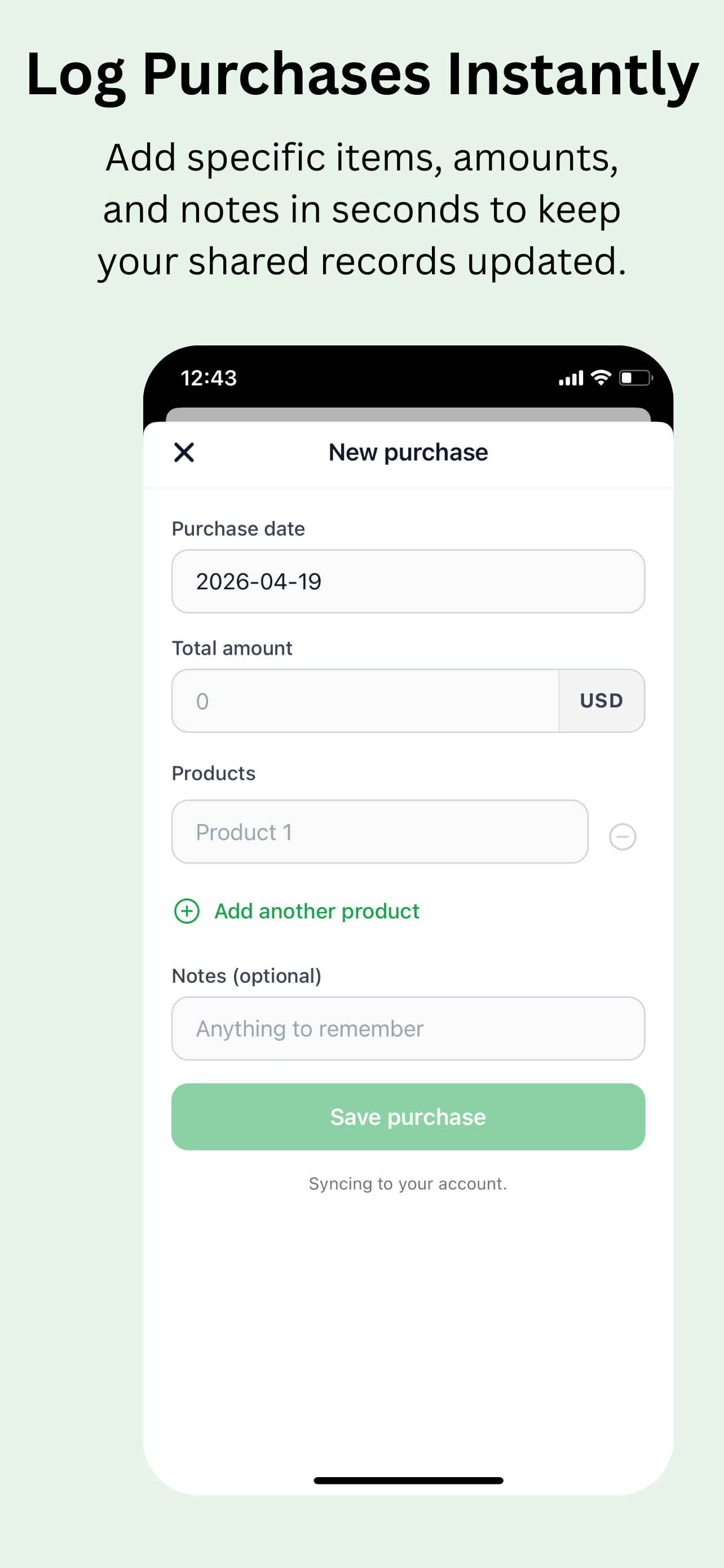 WhoseTurn: Bills & Purchases