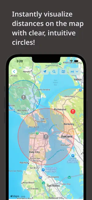 Radius On Map: Draw Circles screenshot 1