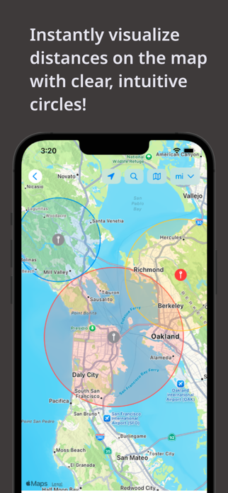 Radius On Map: Draw Circles Screenshot 1 of 4