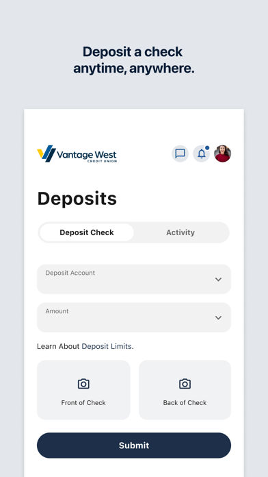 Vantage West Credit Union screenshot