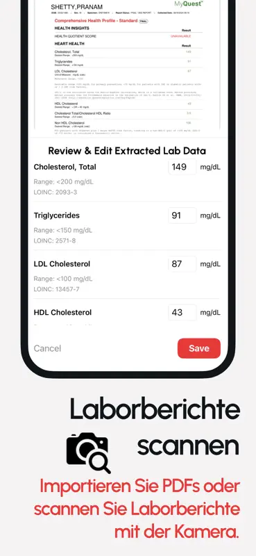 Bluttest-Ergebnisse VitalDots screenshot 2 of 10