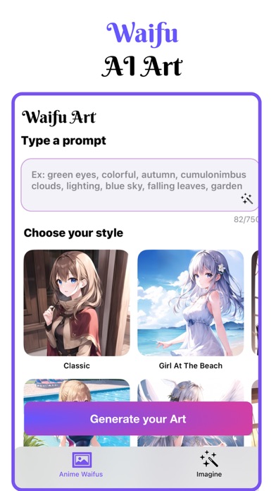 Anime AI Art Girl: Waifu Screenshot