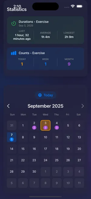 Activity Count Tracker screenshot 2