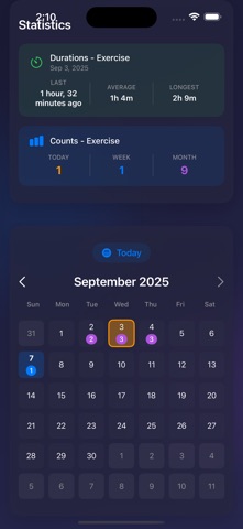 Activity Count Tracker screenshot