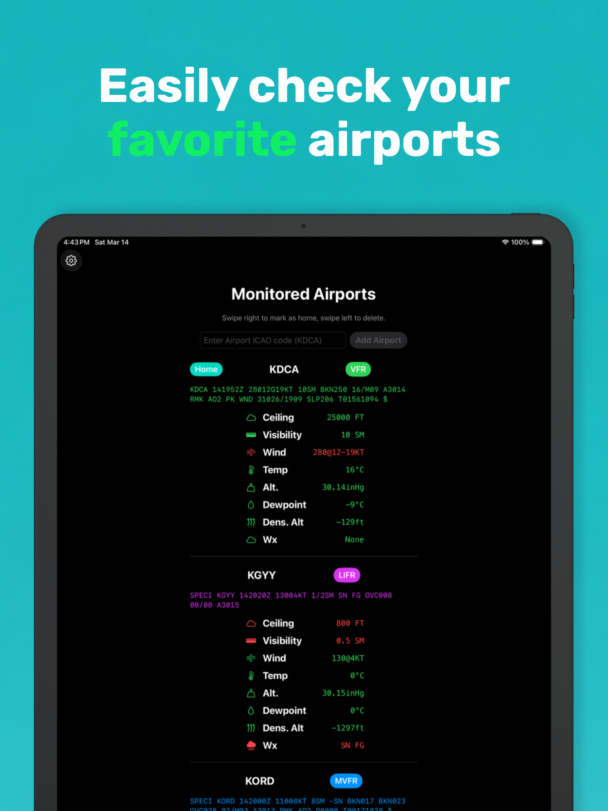 Pilot Dash: METAR TAF Widgets screenshot 11