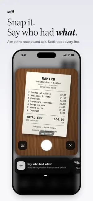 Settl: Split Bills by Voice screenshot 3