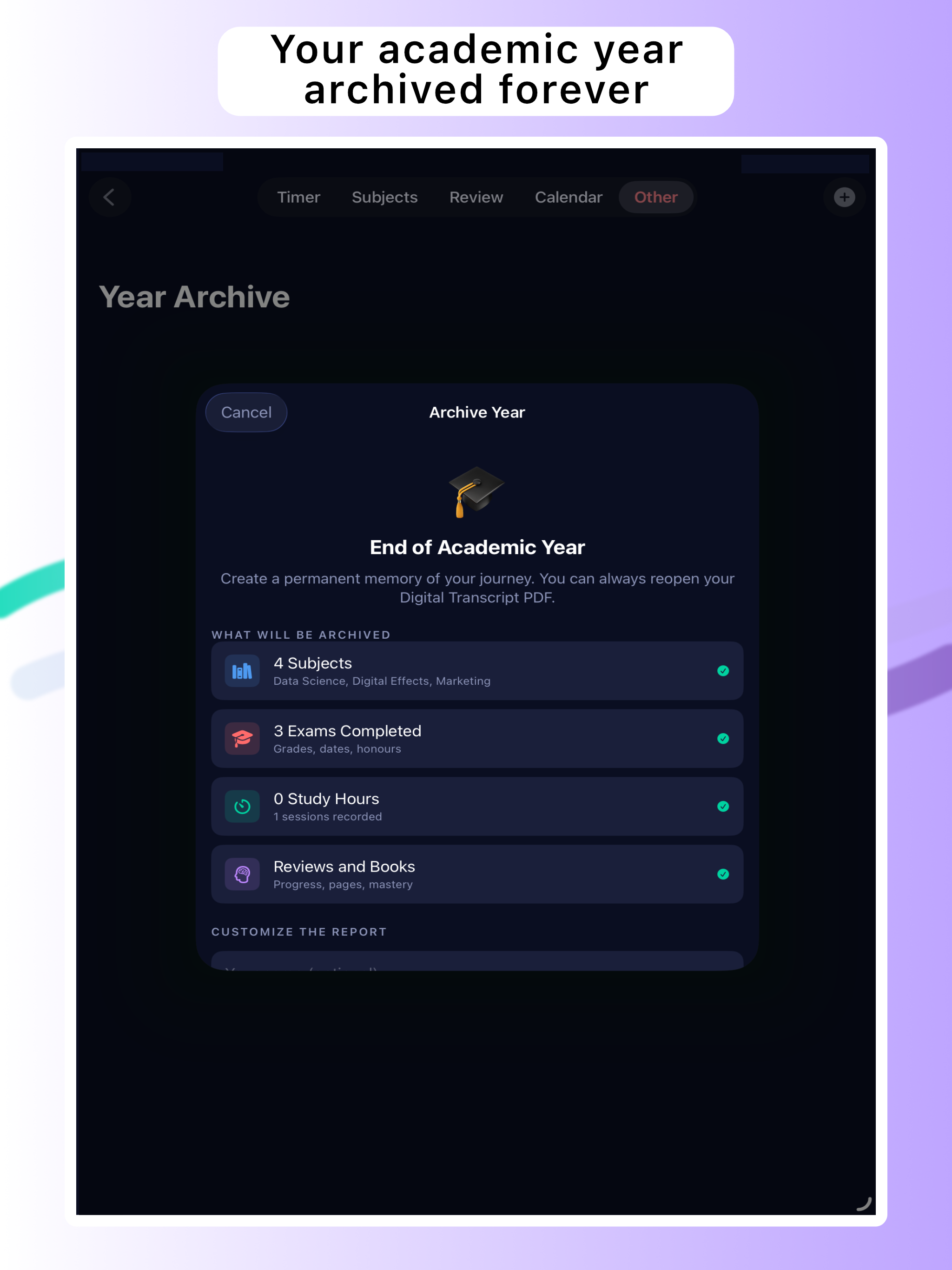 Aucta: Study, Timer & Grades