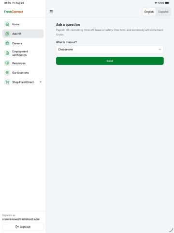 FreshConnect by FreshDirect iPad screenshot