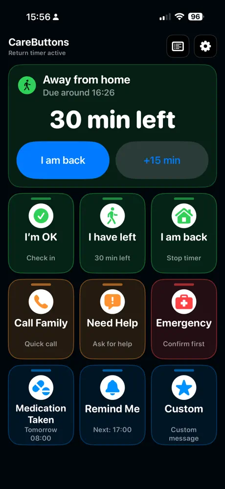 CareButtons screenshot 2