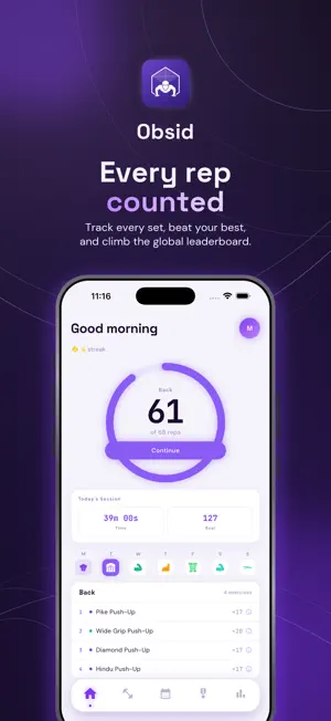 Obsid Workout screenshot 1