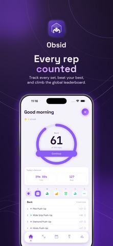 Obsid Workout iPhone screenshot