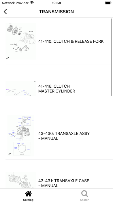 Car parts for Kia (EPC) Screenshot