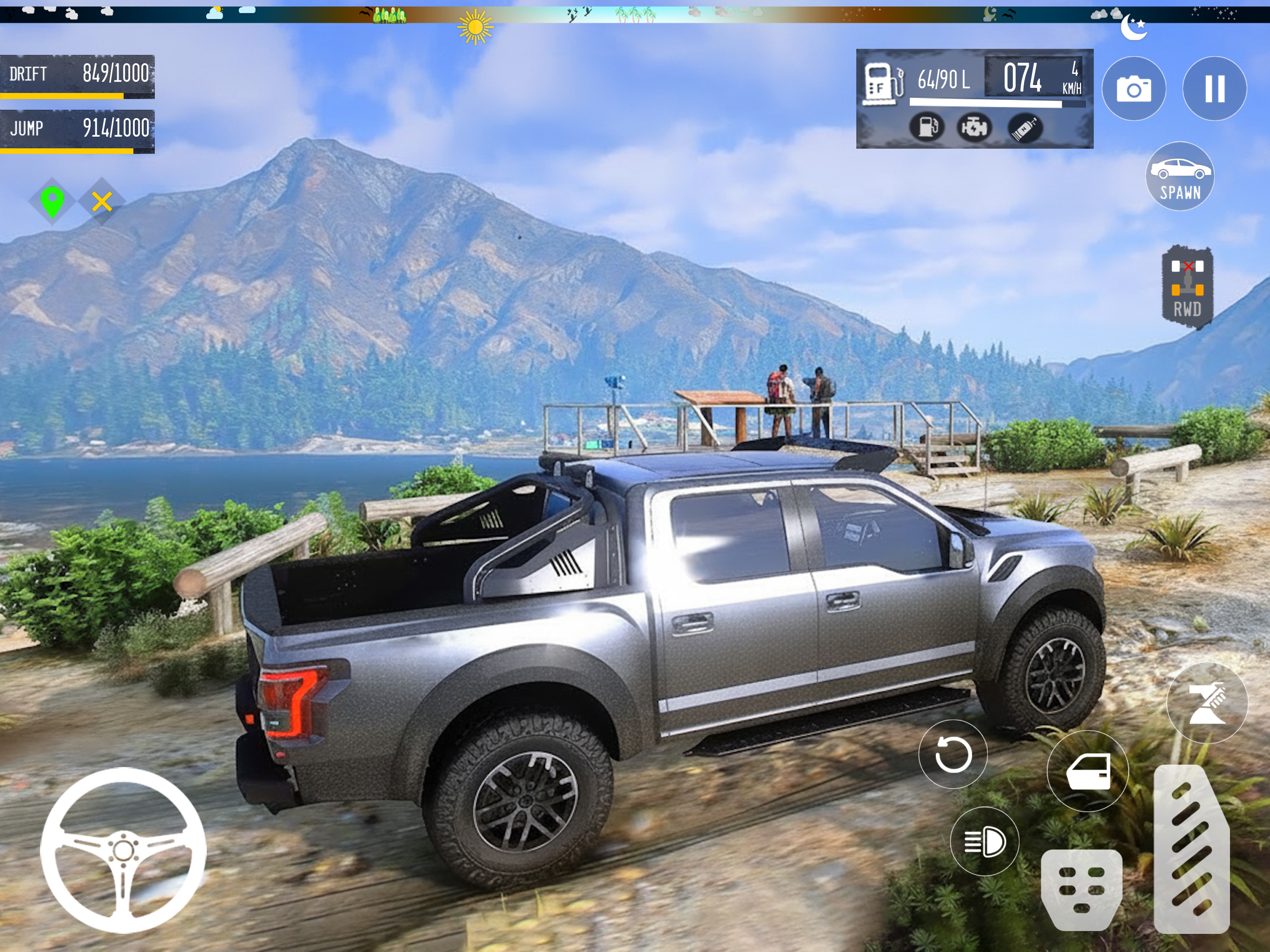 Offroad Car Driving Jeep Games screenshot 4