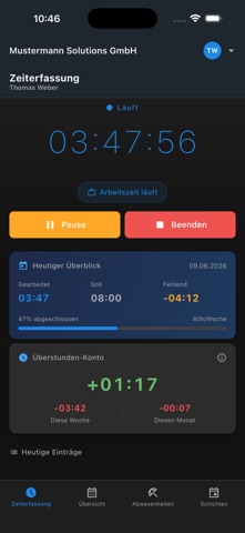 LS-Zeiterfassung — Screenshot 1
