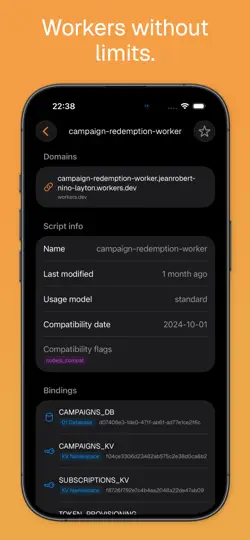 Captura de pantalla de Clouder For Cloudflare en iPhone 5