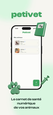 Petivet - Carnet santé animaux screenshot