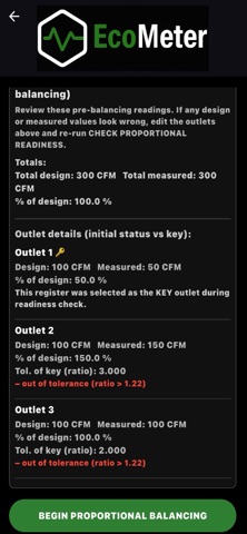 EcoMeter Pro iPhone screenshot