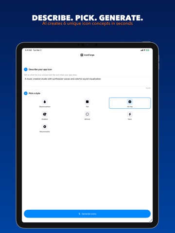 IconForge - AI App Icon Maker iPad screenshot