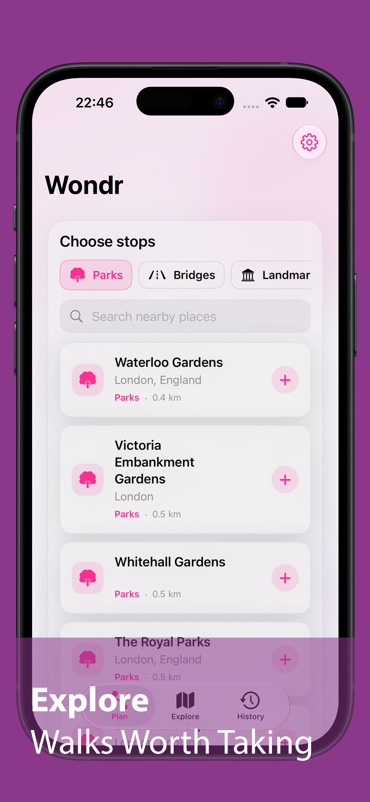 Screenshot 1 of Wondr - Walks Worth Taking
