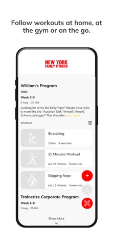 New York Family Fitness iPhone screenshot