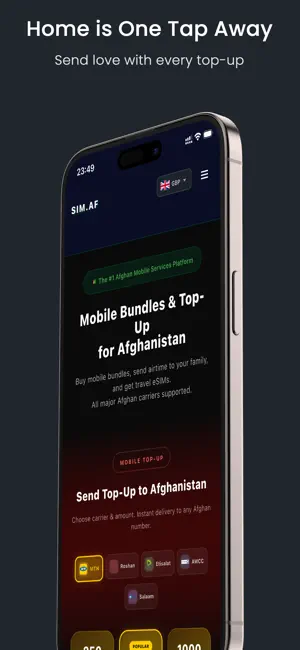 sim.af - Topup, Bundles & eSIM screenshot 1