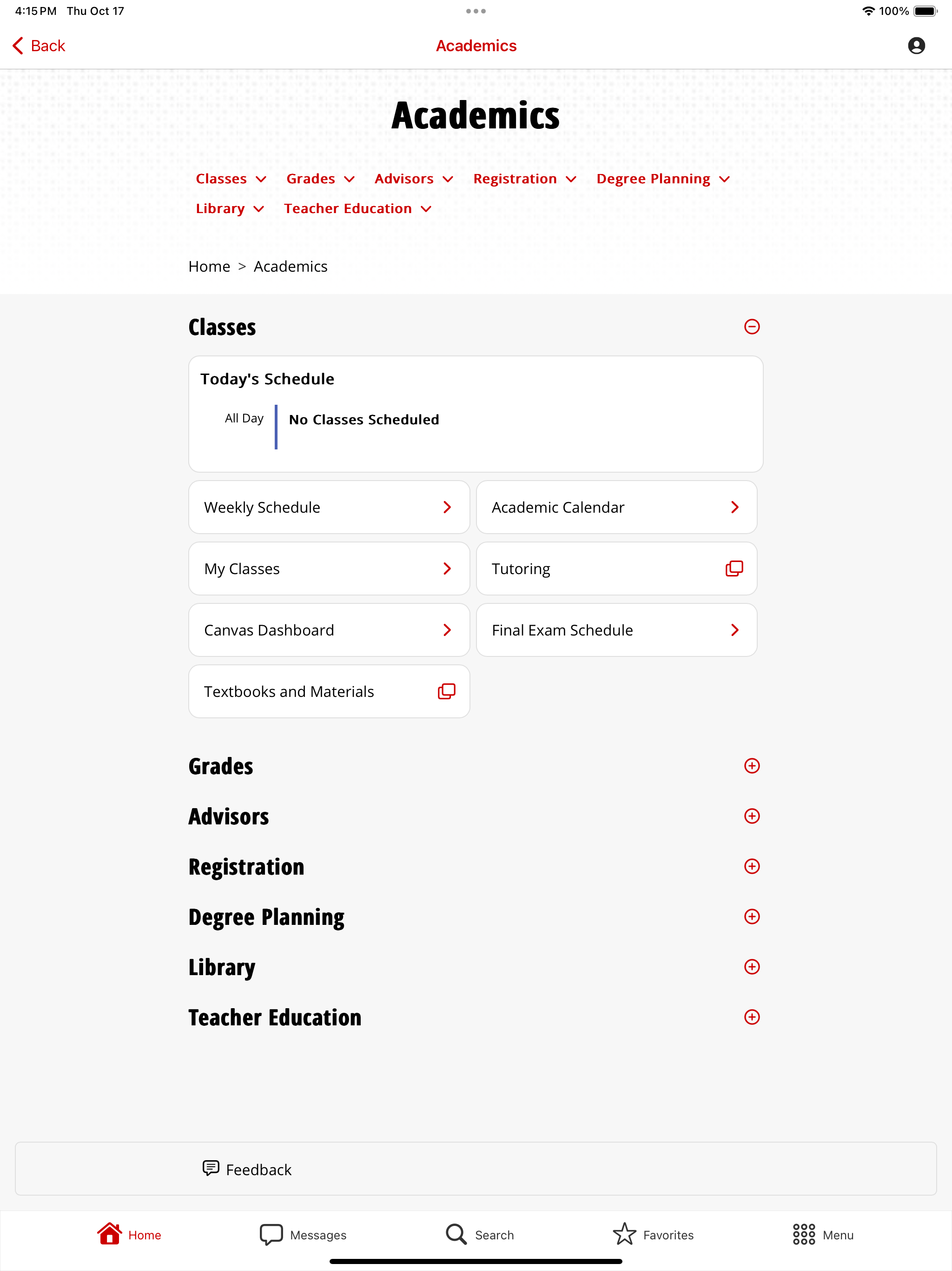 Illinois State University screenshot 12