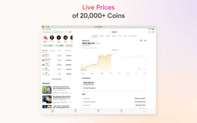 ‎CoinStats: Crypto Portfolio Screenshot