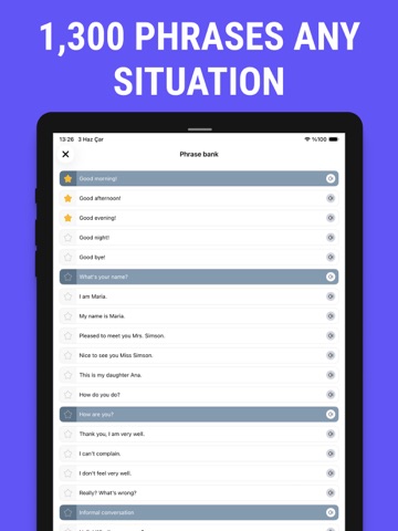 Basic English conversation iPad screenshot