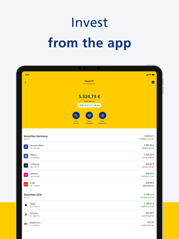 Postbank iPad screenshot 5 - Finance app
