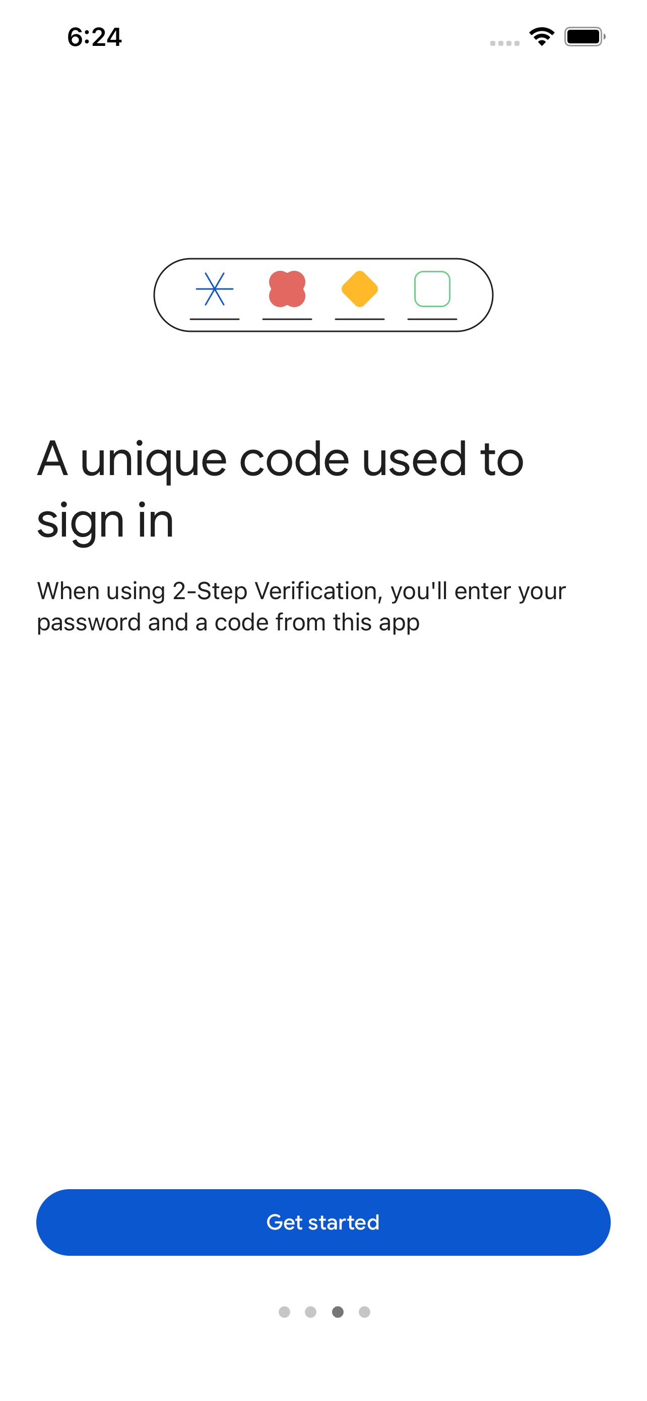 Google Authenticator screenshot