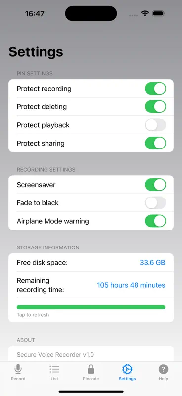 Sicherer Sprachrekorder screenshot 3 of 9