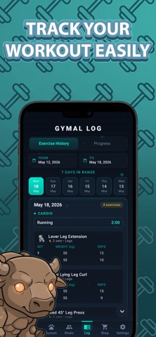 Gymal: Gym Logs & Workout RPG iPhone screenshot
