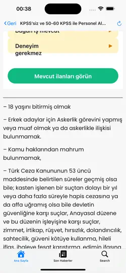Guncel Memur Haber iPhone Ekran Görüntüsü 3