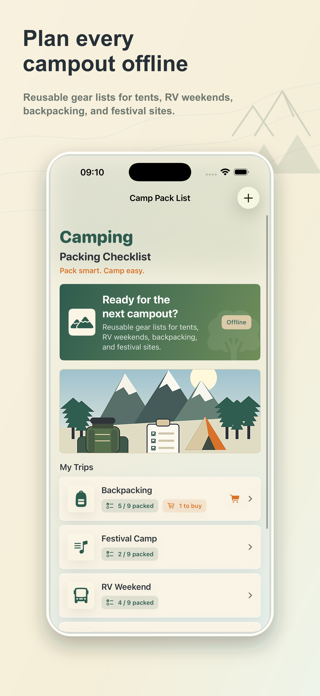 Camp Pack List Screenshot 1 of 5