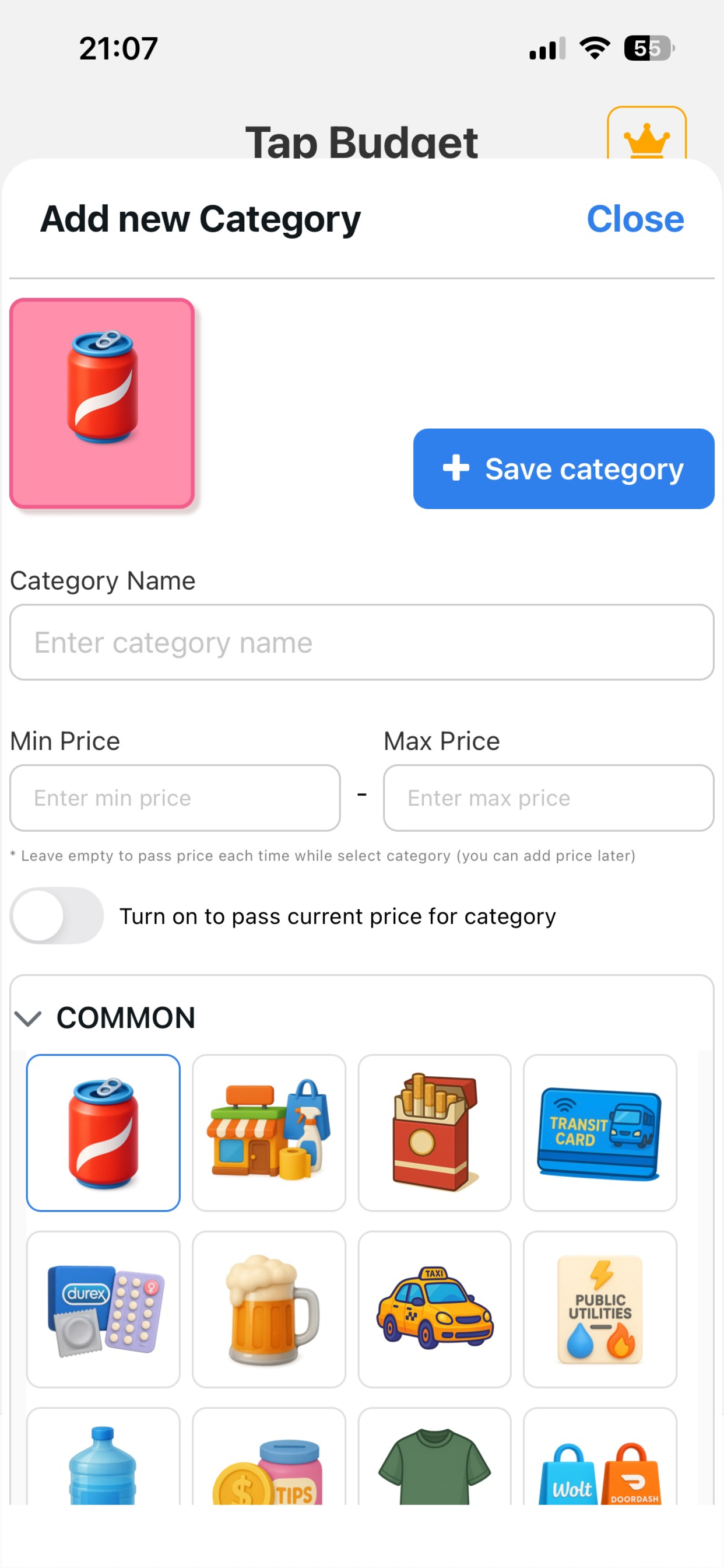 TapBudget