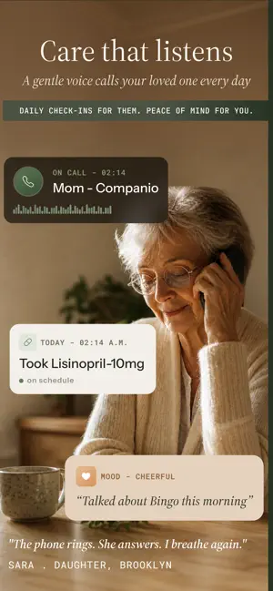 Companio: Elder Care Calls screenshot 1