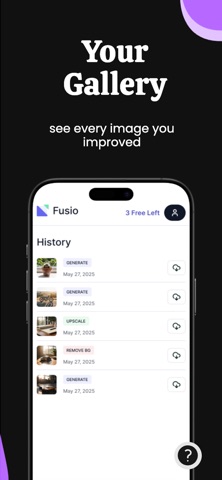 Fusio - AI Photo Studio iPhone screenshot