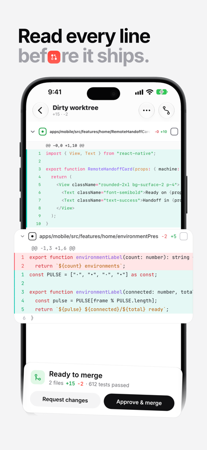 T3 Code - Remote Claude & more 的 App Store 截图 5