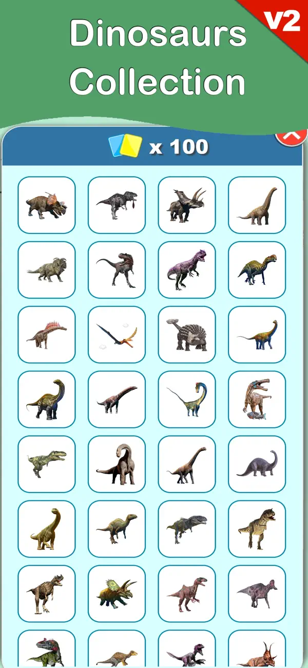 Screenshot #1 pour Dinosaurs Cards V2 -Dino World