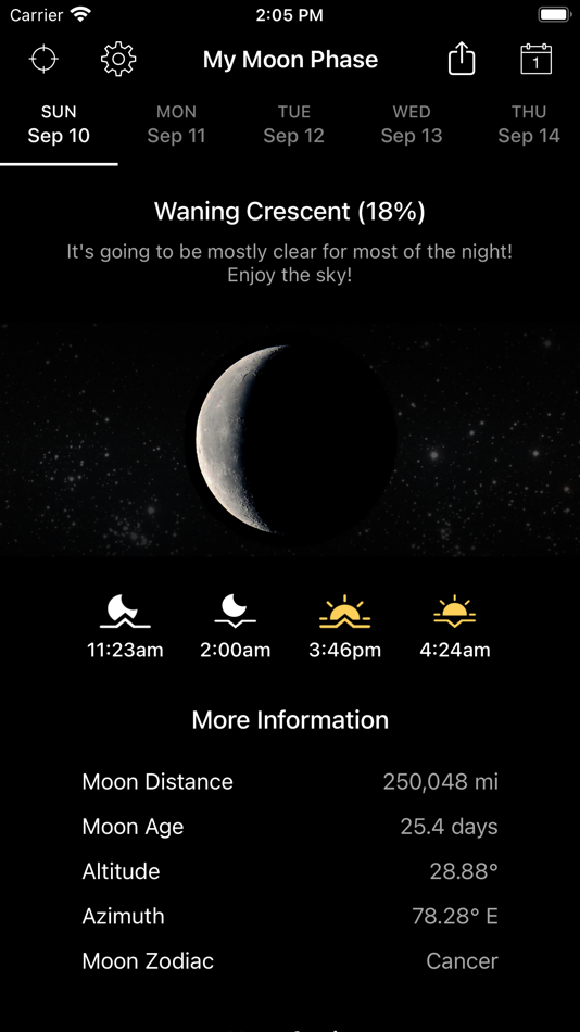 My Moon Phase - Lunar Calendar - 4.7.3 - (iOS)