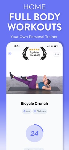 Daily Workouts - Home Fitness iPhone screenshot