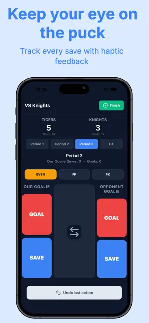 GoalieStats: Hockey Stats screenshot 1