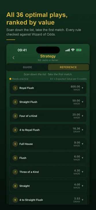 Video Poker Edge: Trainer screenshot 5