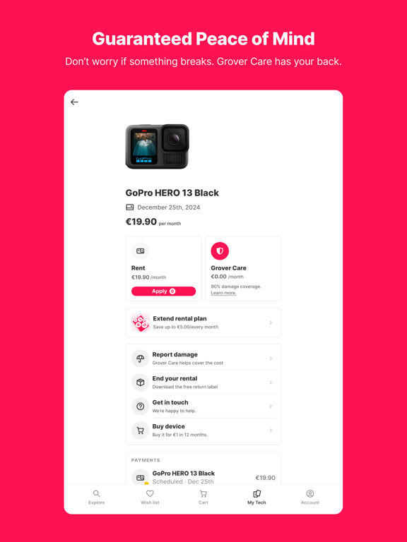 Grover – rent tech flexibly iPad screenshot 5 - Shopping app