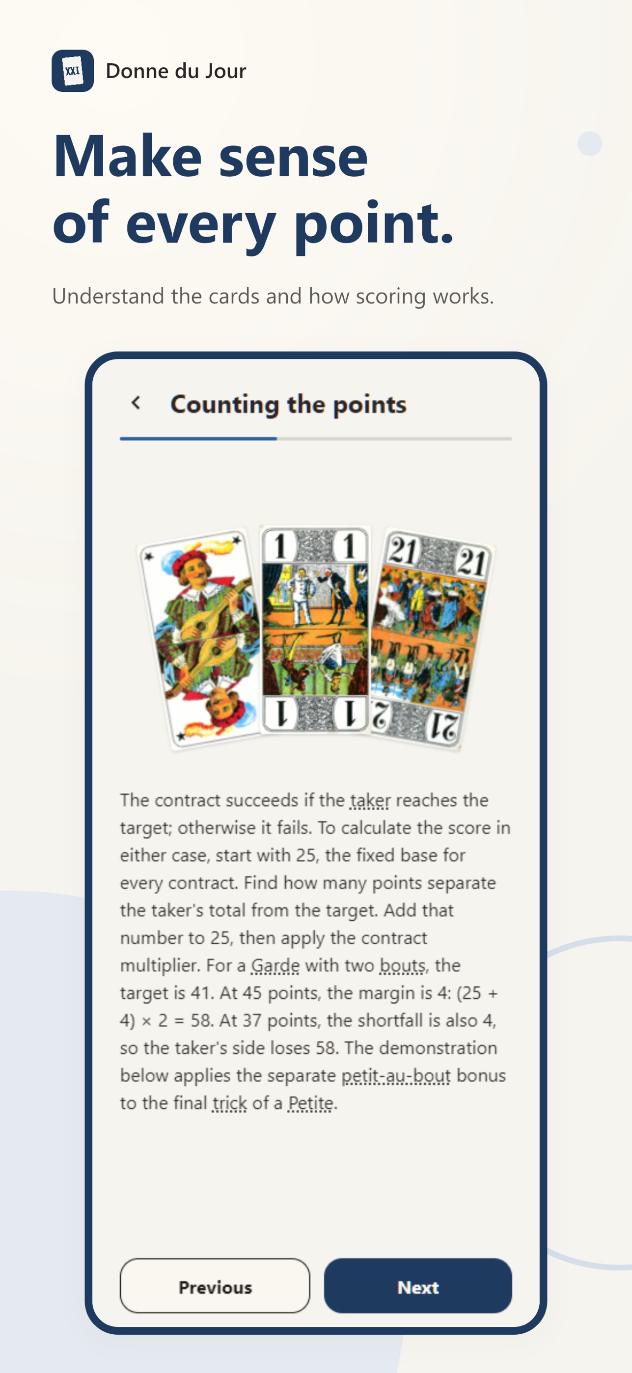 Screenshot 4 of Donne du Jour: French Tarot