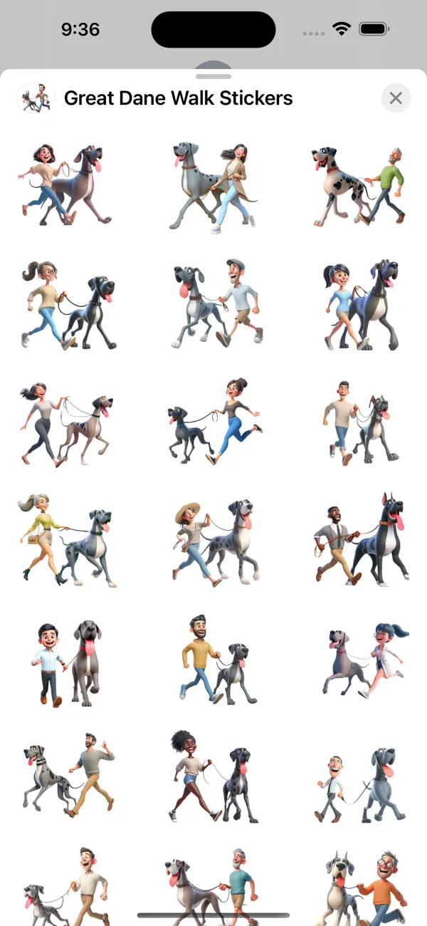 Screenshot #1 pour Great Dane Walk Stickers